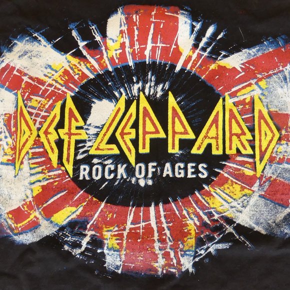 Def Leppard 2012 Rock Of Ages Tour Black XLarge T-Shirt - Picture 2 of 4